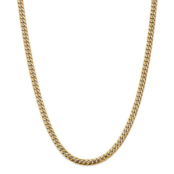 5mm, 14k Yellow Gold, Solid Miami Cuban (Curb) Chain Necklace, 22 Inch - Picture 2 of 7